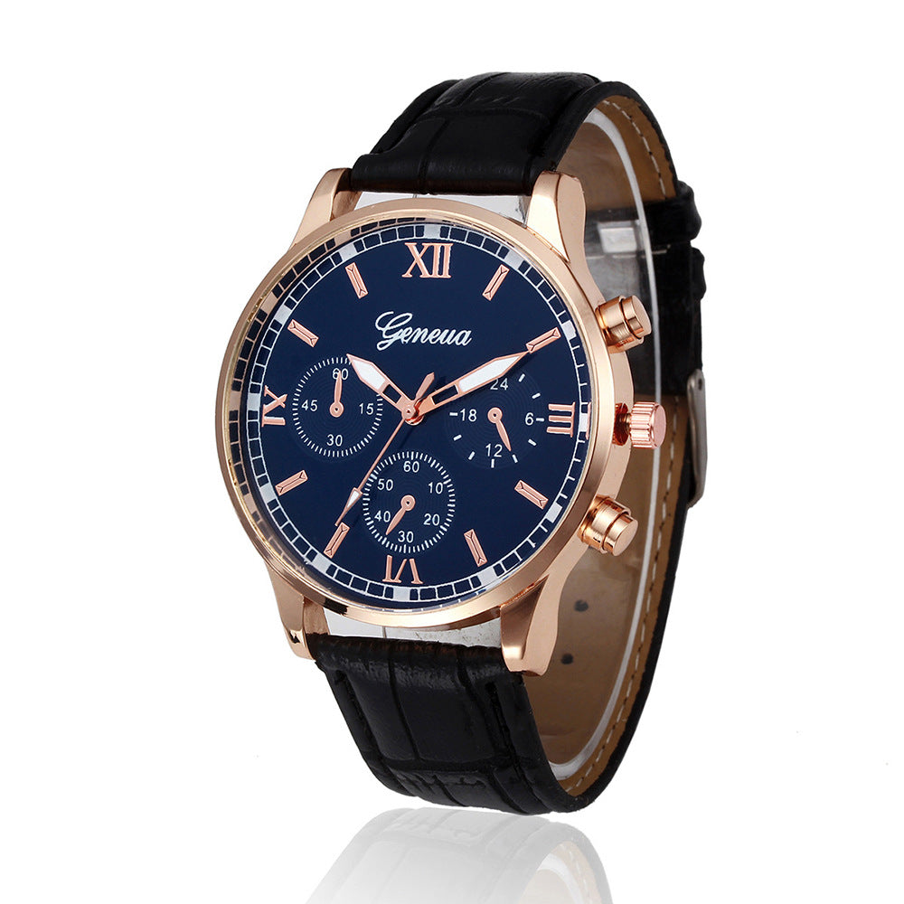 Fashion Simple Business Belt Quartz Watch Men's