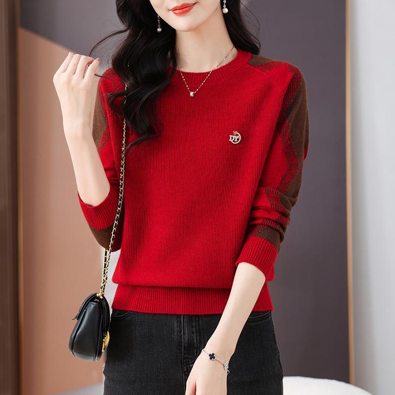 Knitted Long-sleeved Women's Base Layer Stylish Top