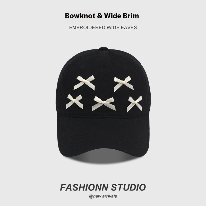 Bow Baseball Cap Female Sweet And Cute