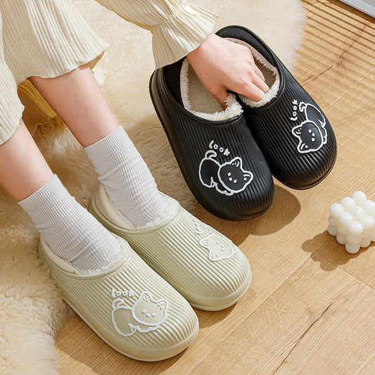 Cotton Slippers Women's Winter Indoor