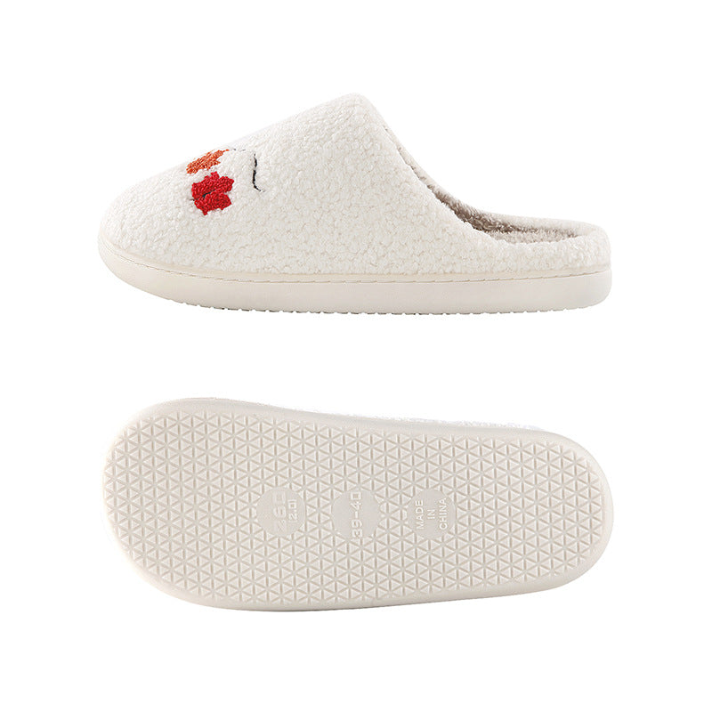 Women's Warm Winter Cotton Slippers With Thick Soft Sole And Anti-Slip