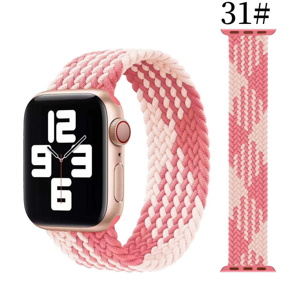 Compatible with Apple, Suitable For Iwatch Strap Simple Nylon Stretch Woven One Apple Watch Apple Nylon Strap