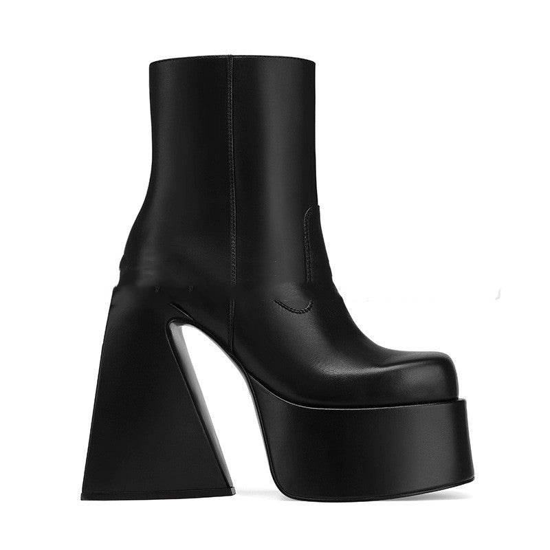 Show Same Style Square Chunky Heel Sleeve Women's Shoes