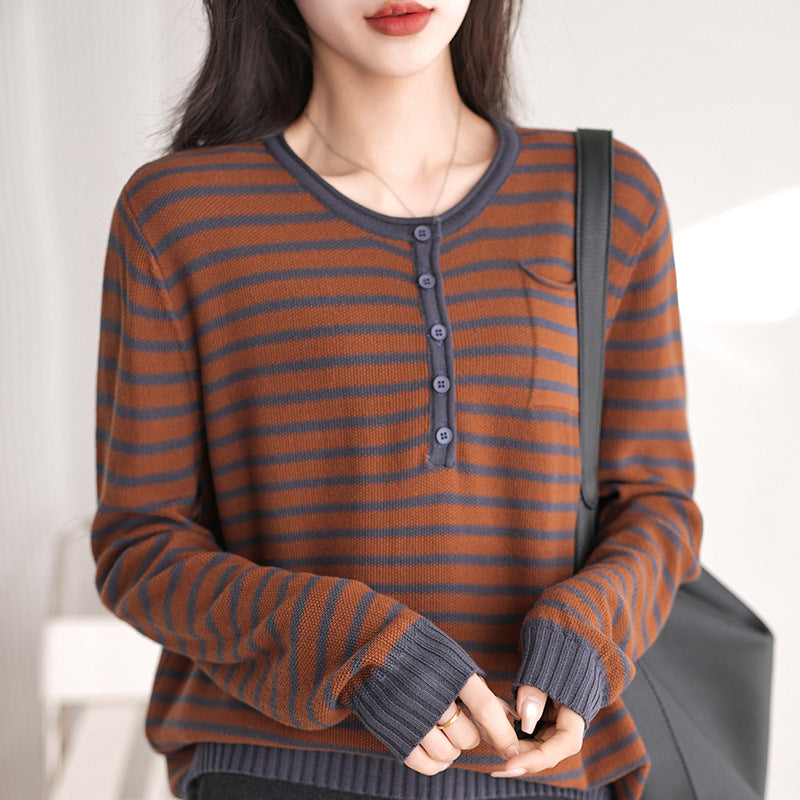Bottoming Shirt Casual Loose Round Neck Sweater