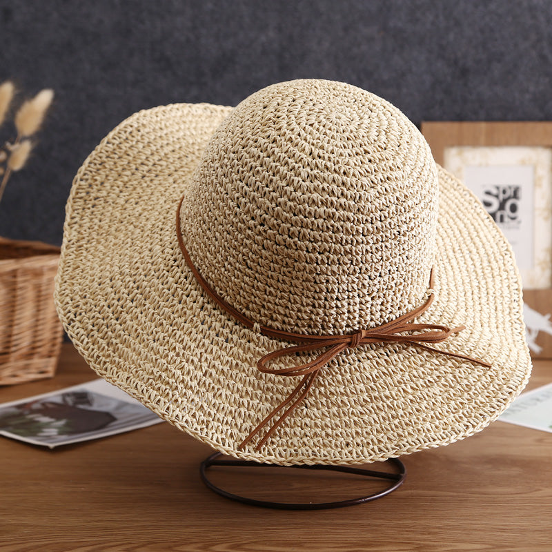 Women's Straw Versatile Travel Sunshade Beach Hat