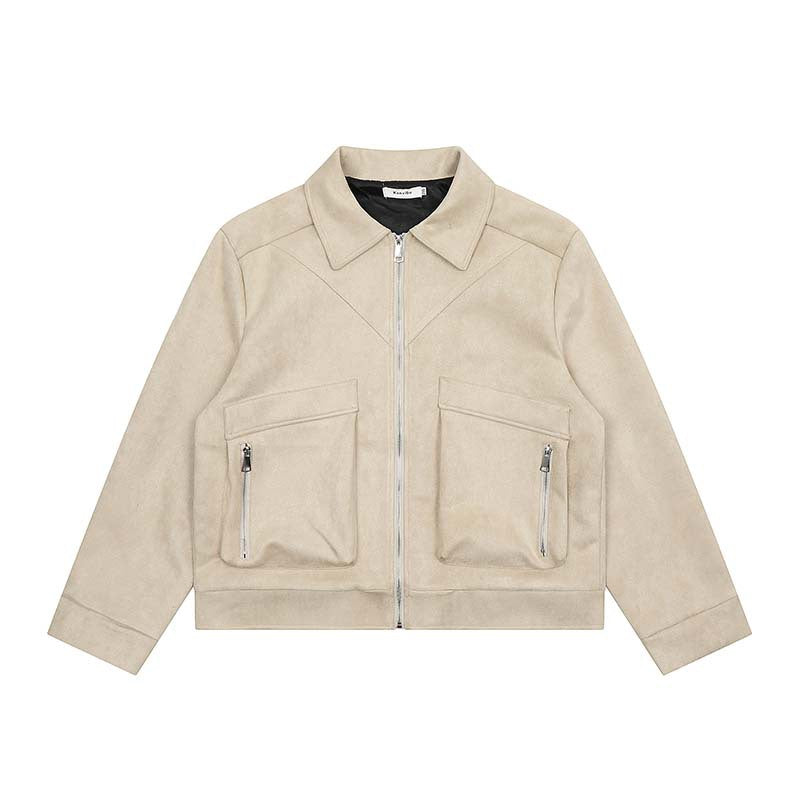 American Vintage Street Lapel Jacket Men Trendy Brands Loose Autumn New Tops
