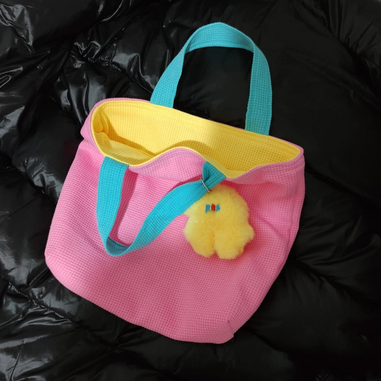 Cute Blue Contrast Tote Bag