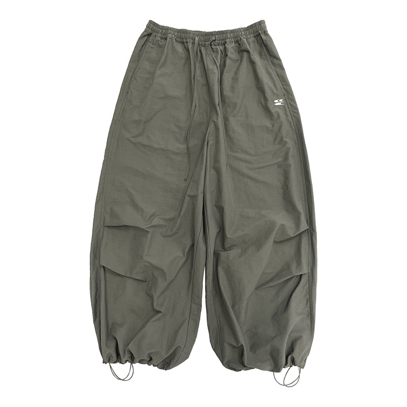 Grey-green American Trench Coat Wide-leg Sweatpants