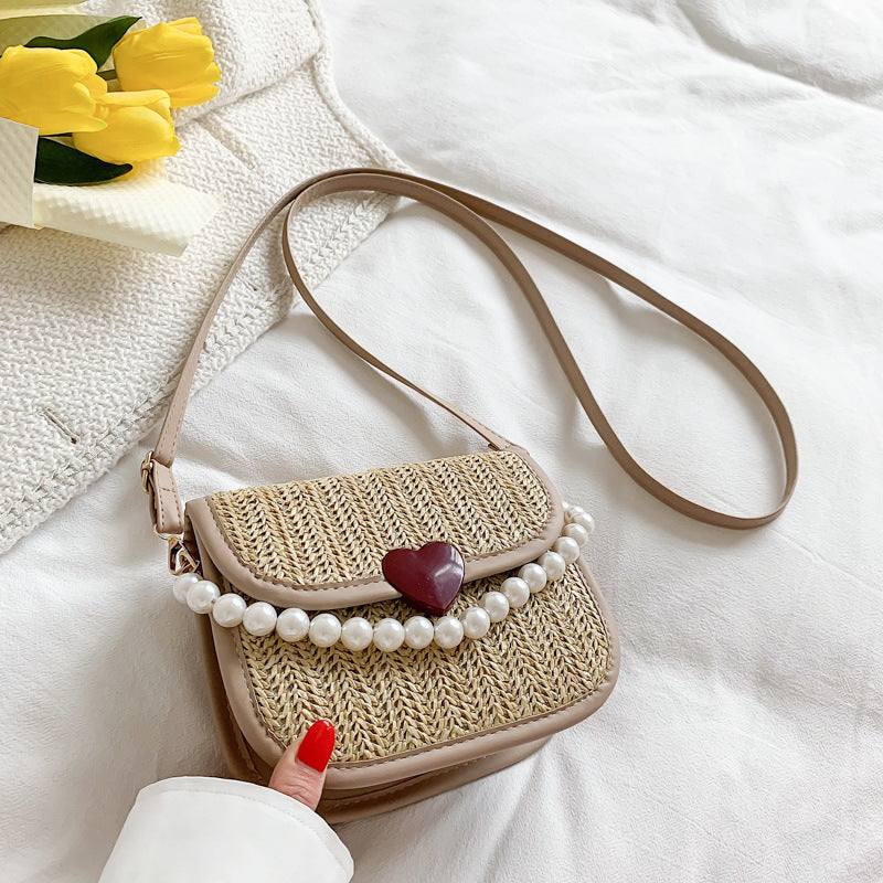 Retro Woven Women's Bag Foreign Style One Shoulder Crossbody