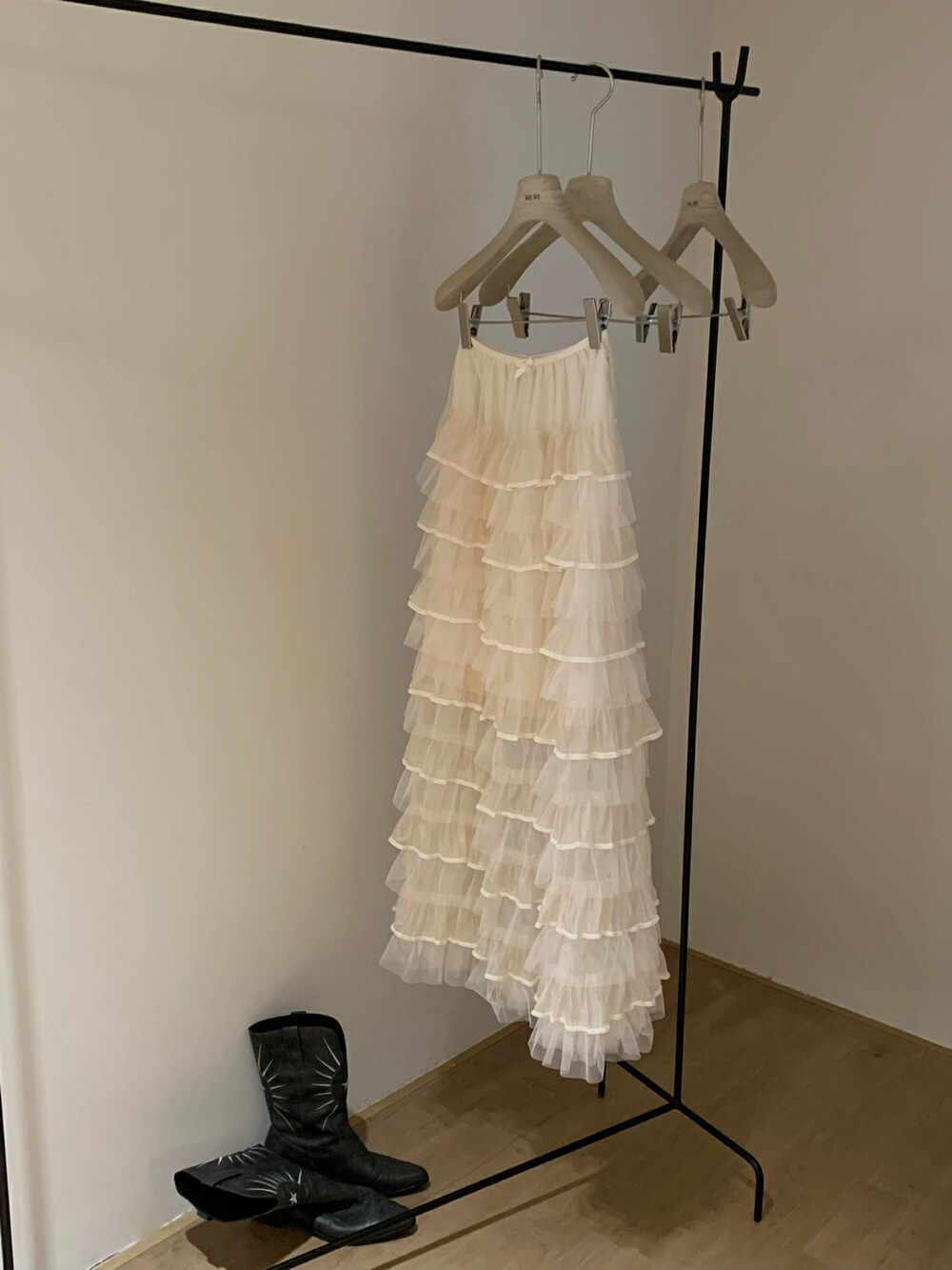 Net Yarn Cake Skirt Women's Bag Hip Mid-length Slimming Skirt
