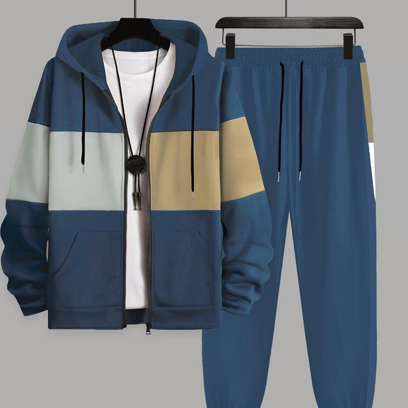 Mens AutumnWinter 3D Elephant-Print Long-Sleeve Hoodie Set