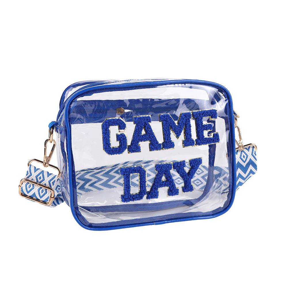 Gennemsigtig PVC Crossbody-broderibrev Skuldertaske Lille Firkantet