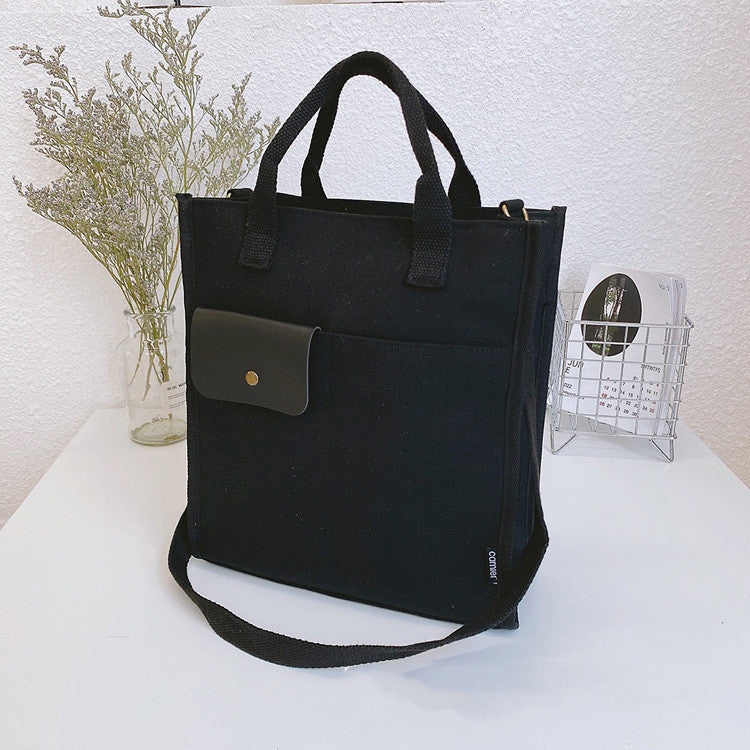 Hand-held One-shoulder Canvas Tote Bag