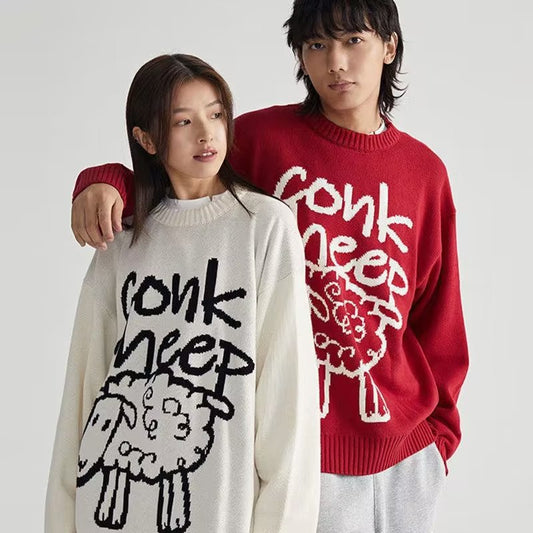 Pure Sheep Print Sweater Man