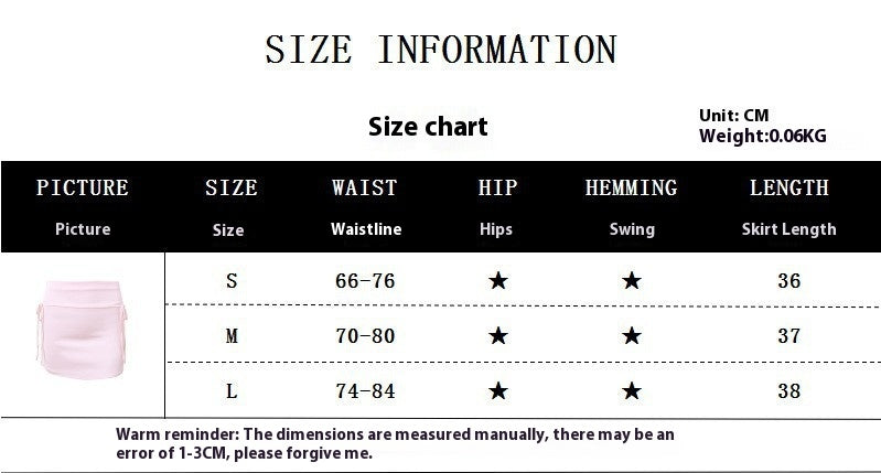 Summer Women's French-style Hot Girl Low Waist Comfort Short Skirt