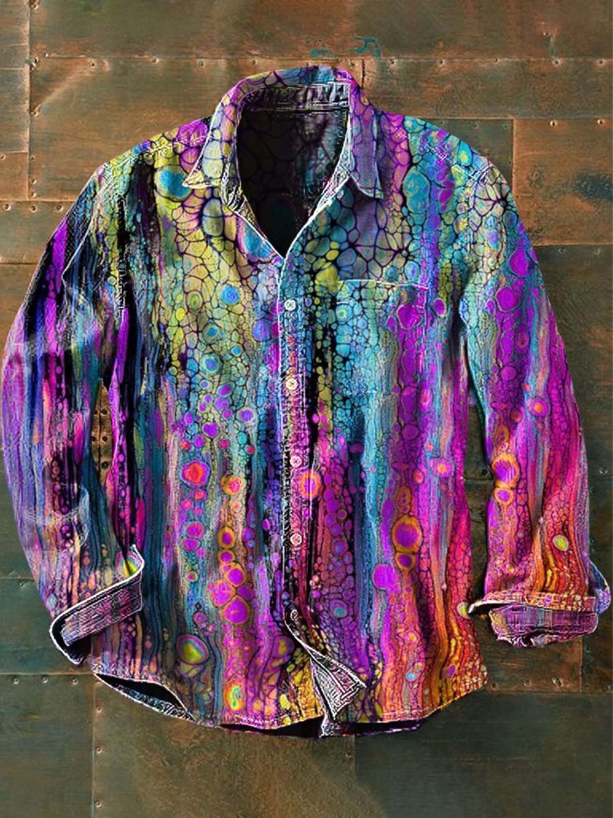 New Retro Men's Long Sleeve Top Shirt