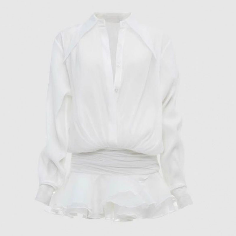 Sweet Hot Girl Irregular Ruffled Women's Dress