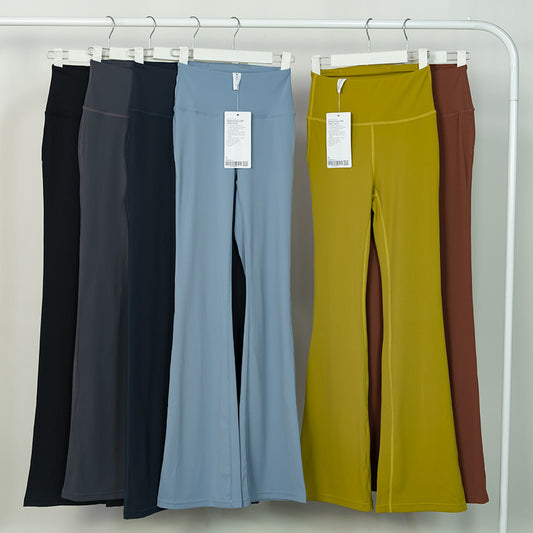 Female Bell-bottom Pants High Waist Tight Sports Yoga Pants