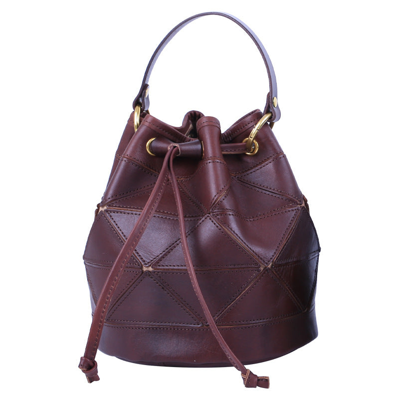 Geometric Stitching Crossbody Women's Bag Literary Handbag