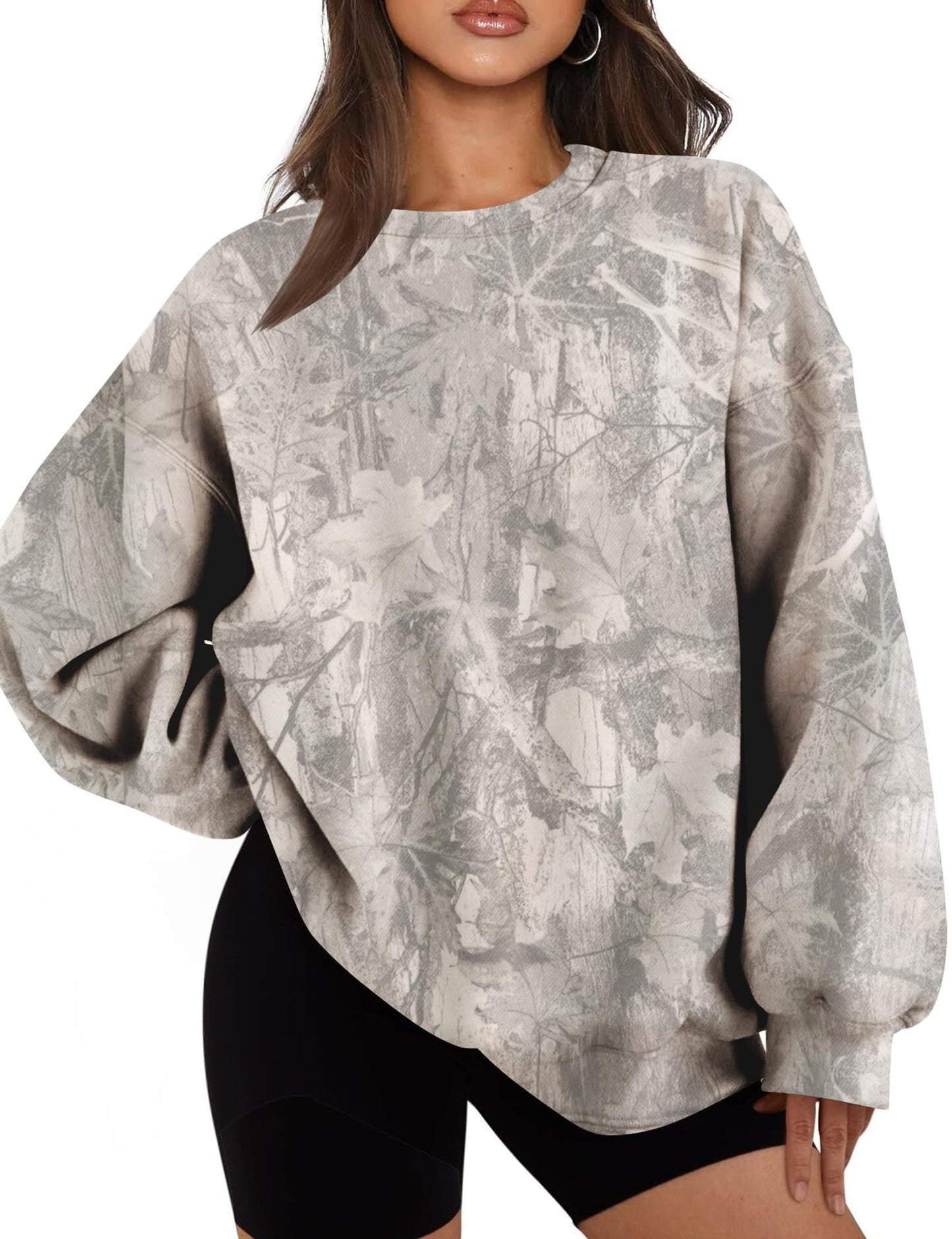 3D Digital Printing Women's Trendy Round Neck Sweater