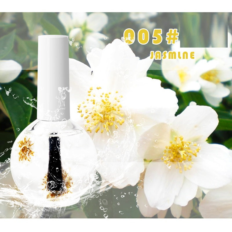 Negleskønhed Tørrede Blomster Næring Neglebehandling Olie Mod Tørre Neglebånd Neglekant Fugtgivende Neglelak Base Coat Naturlig Tørret Blomst Næringsopløsning
