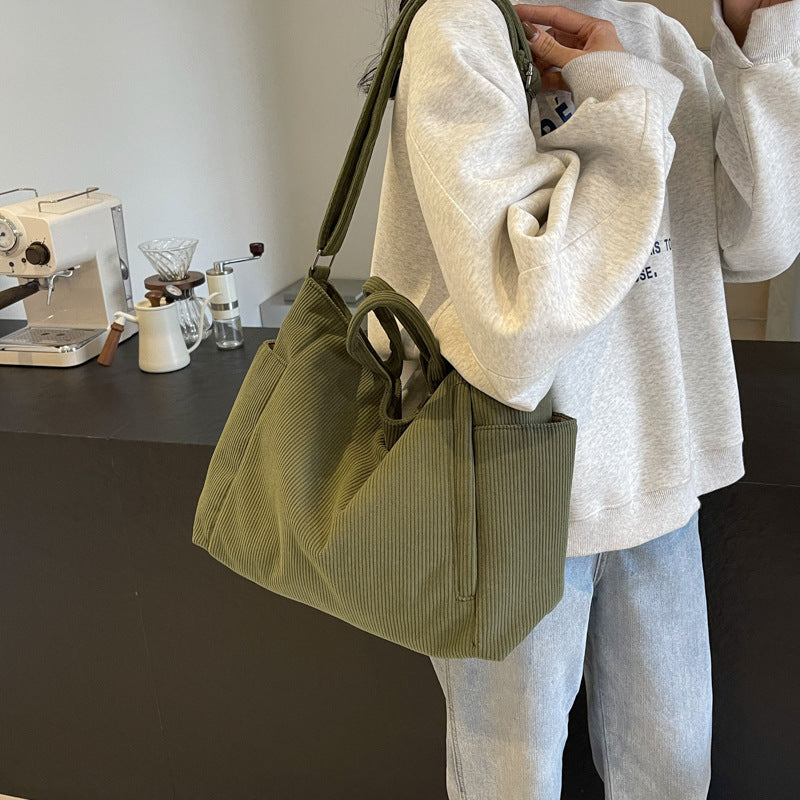 Corduroy Women's Fashion Shoulder Crossbody Bag