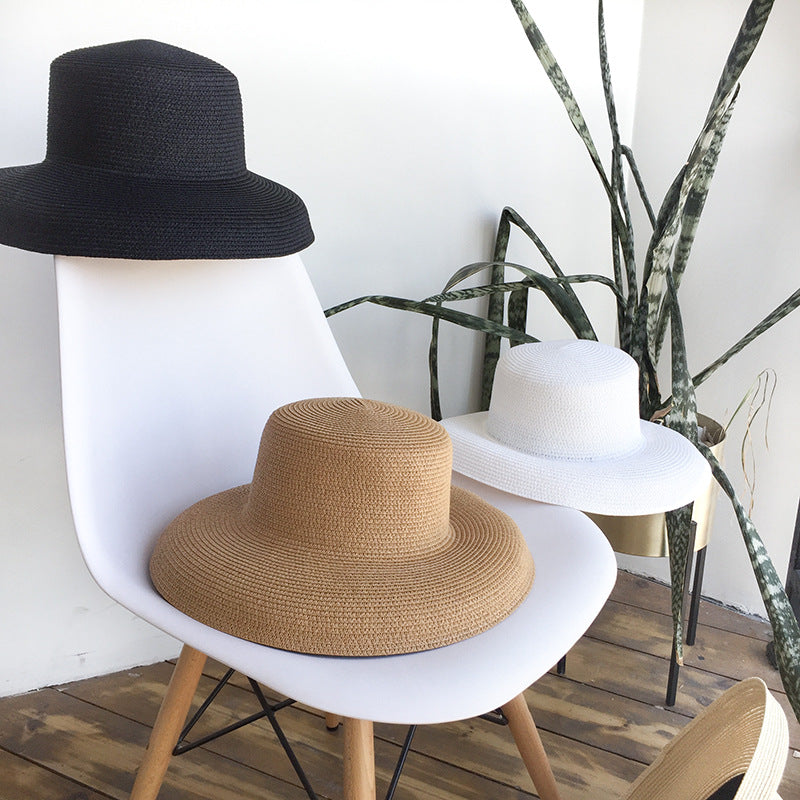 Hepburn Style Women's Shade Big Brim Foldable Straw Hat