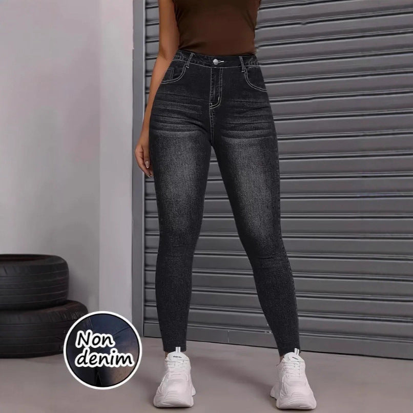 Bootcut Yoga Capri Pants With A Butt-lifting Effect Styled Like Denim Leggings