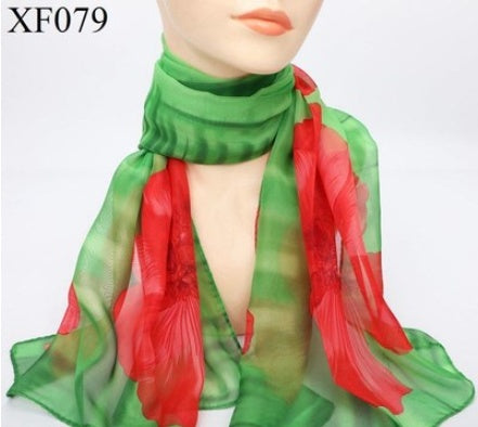 Spring And Autumn Print Chiffon Scarf Shawl