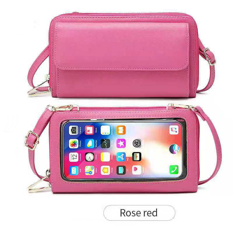 Touch Screen Mobile Phone Bag Messenger RFID Anti-theft Brush
