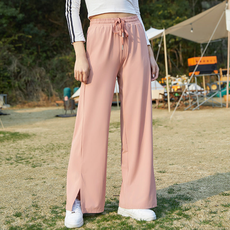Outdoor Ice Silk Quick-dry Pants Women's Breathable Wide-leg Pants