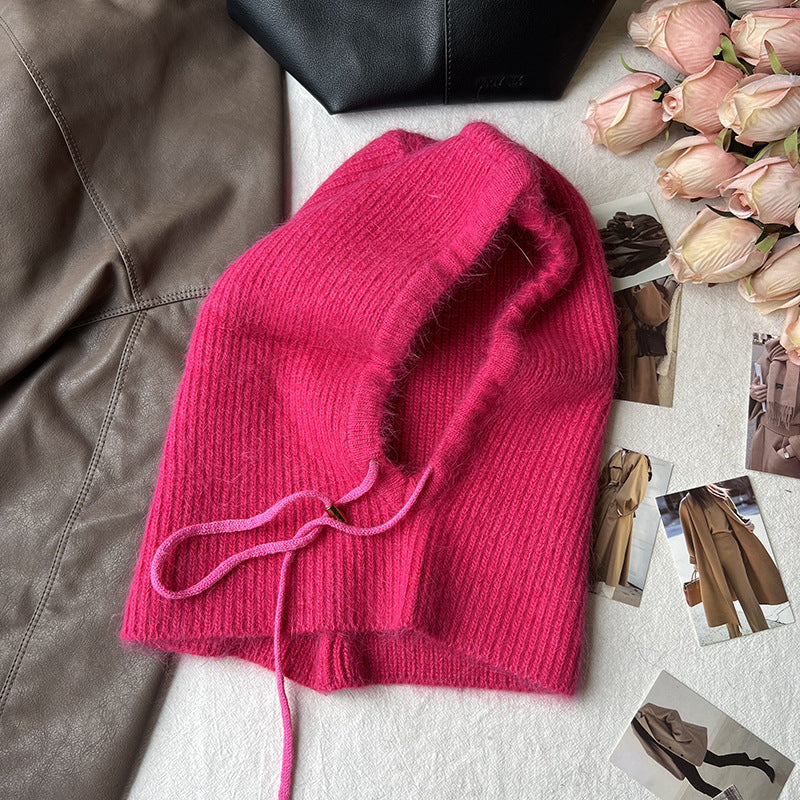 Long Rabbit Hair Scarf And Hat