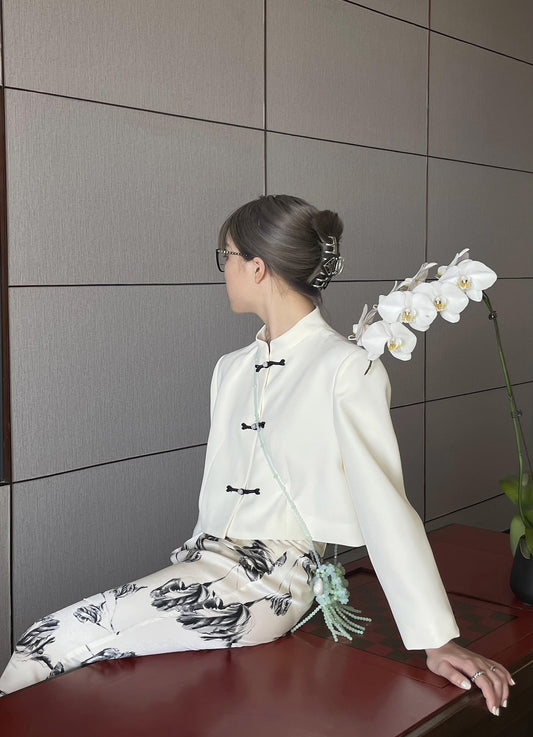 Retro Buttoned Short Coat Women's Temperament Long Sleeve Outer Wear