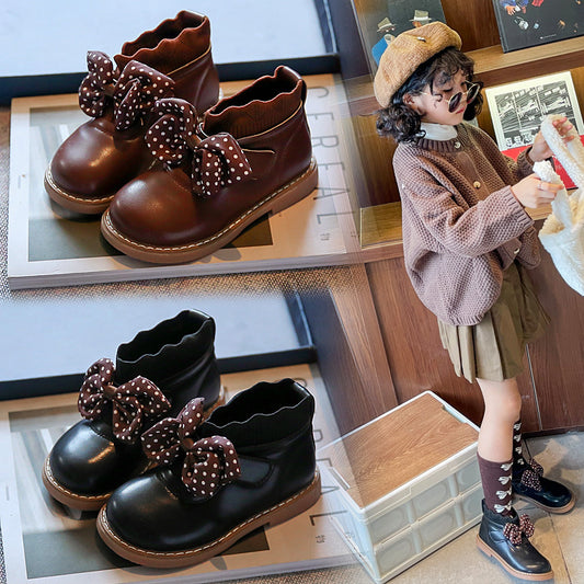 Two Cotton Boots British Wind Plus Cashmere Baby Shoes