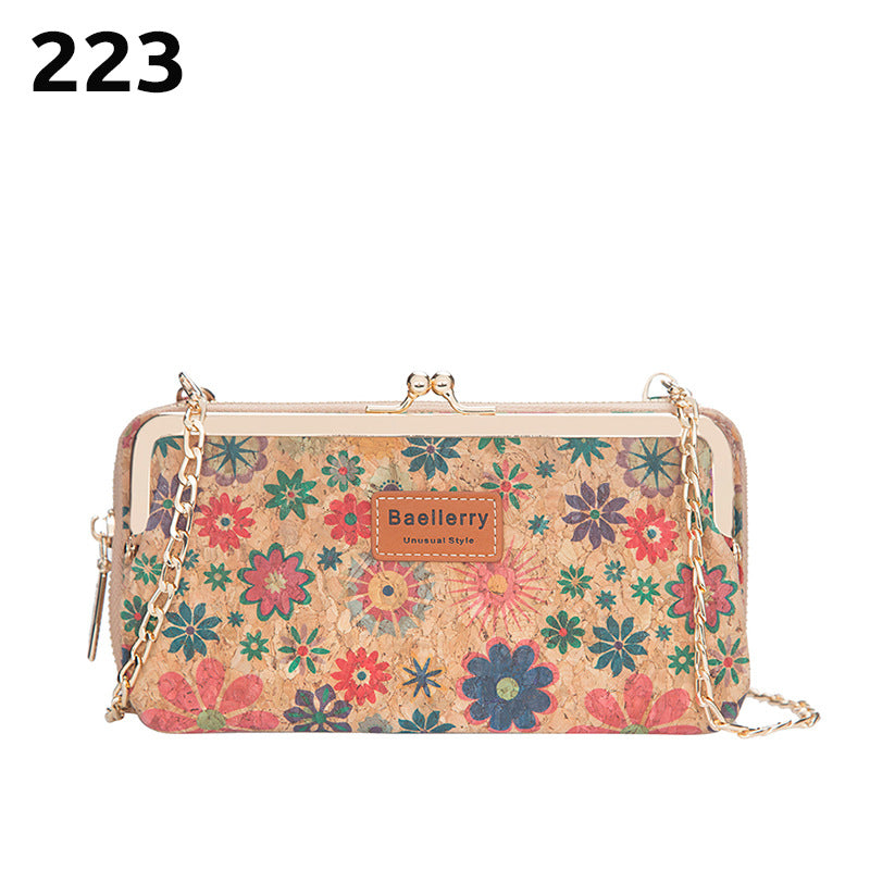Women's Fashion Cross Section Print Multifunctional Zipper Shoulder Crossbody Bag