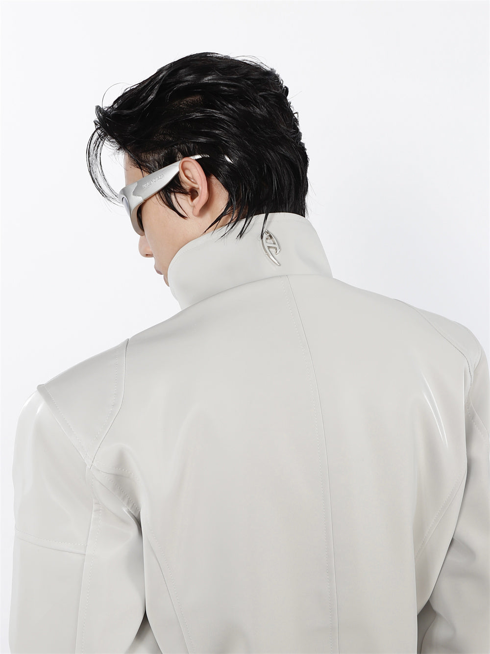 Niche Shiny Stand Collar Jacket