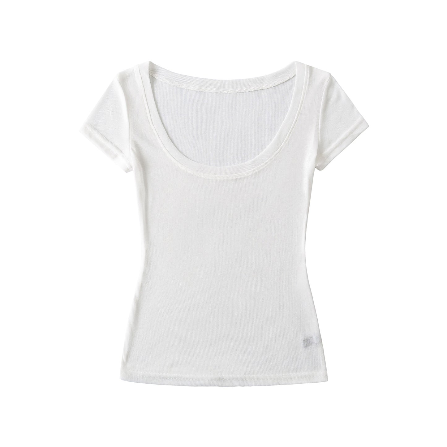 Spring New Summer Casual Pure Thin Transparent Lazy Pure Desire Short Sleeve T-shirt