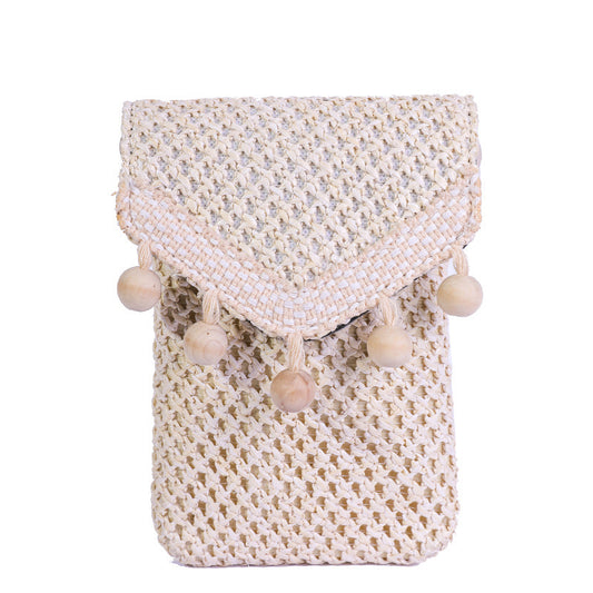 Simple Wholesale Vertical Square PP Grass Messenger Bag