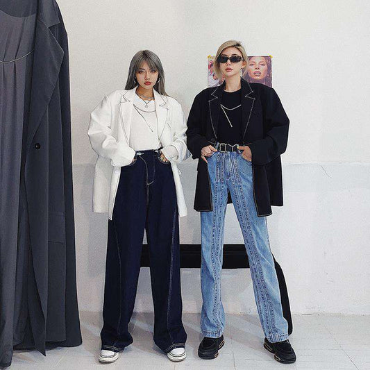 Loose Slimming Straight-leg Wide-leg Pants
