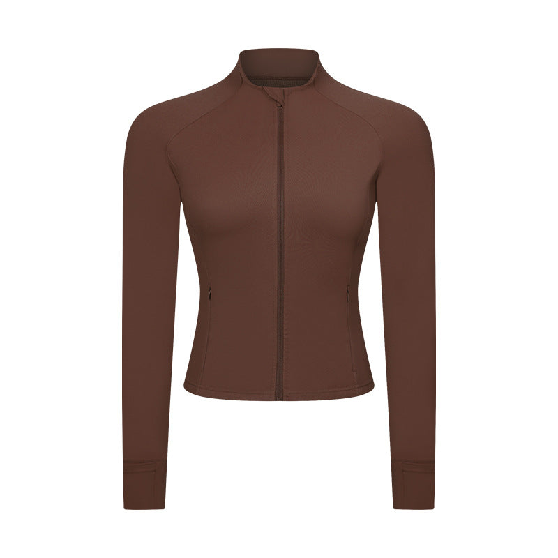Slim-fit Yoga Wear Long Sleeve Tup Cardigan