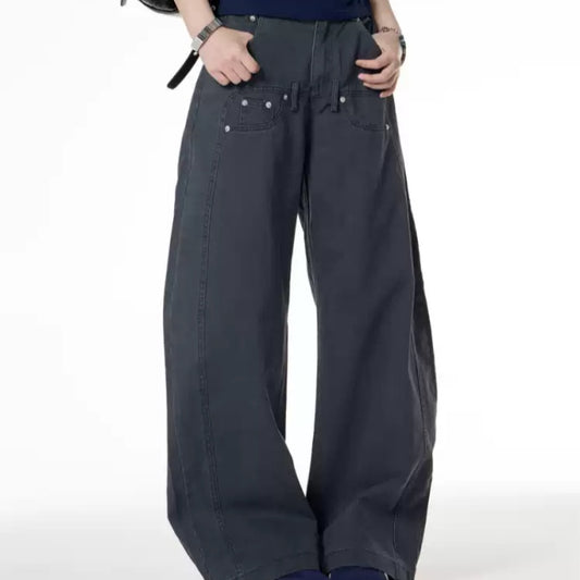 Women's Retro Loose Multi-pocket Logging Overalls