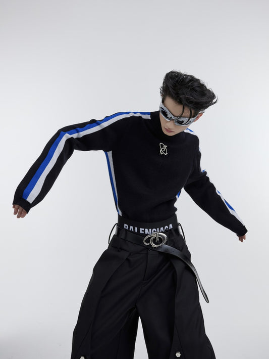 Men's Designed Slim Fit Sweater