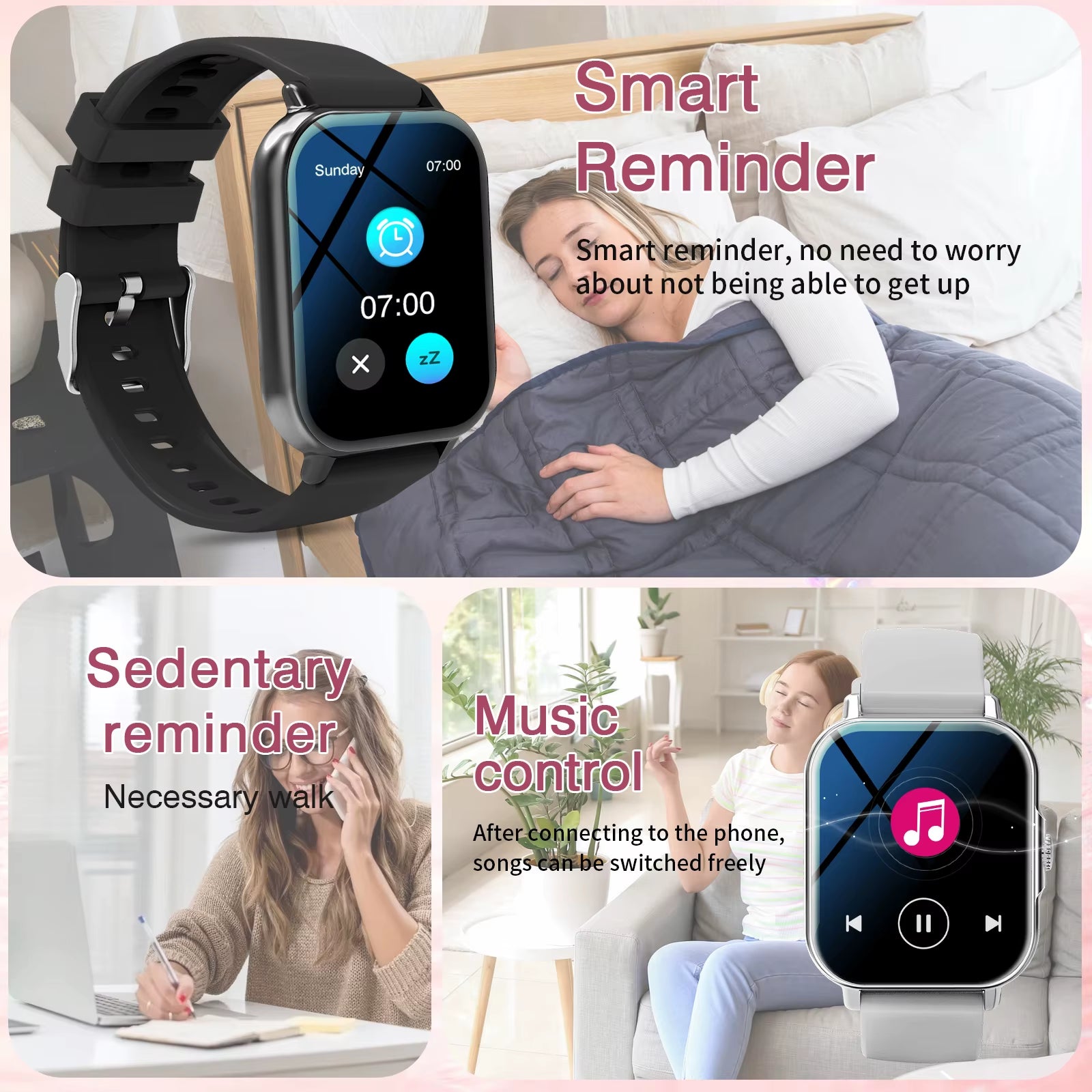 Smart Watch, for Men and Women, Wireless Calling, Fitness Tracker, 2.01 Inch Screen, Sports Smart Watch