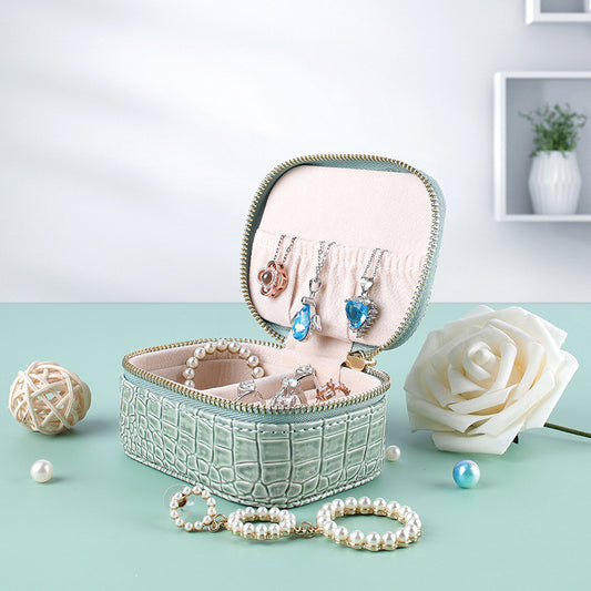 Small Square Portable Jewelry Ring Earring Storage Box