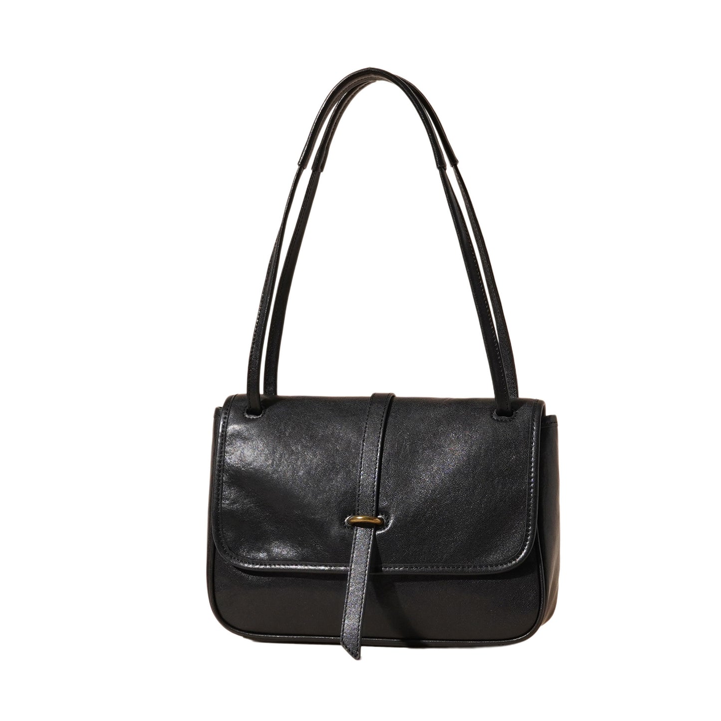 Genuine Leather Niche Retro Crossbody Commuter Large Capacity Leather Messenger Bag