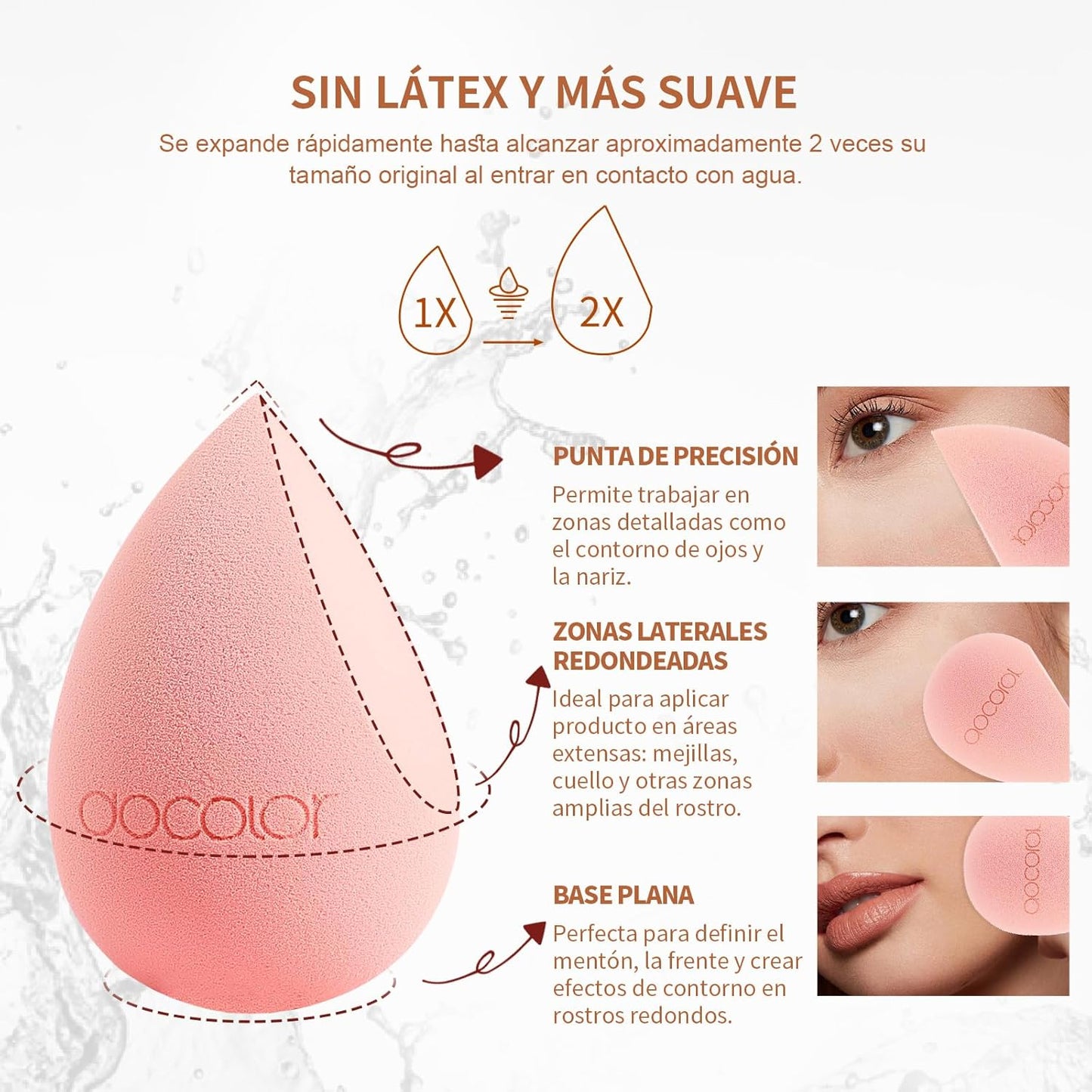 Docolor Juego De Brochas De Maquillaje Profesional 17 Piezas, Kit Completo Color Morandi Con Bolsa De Viaje, Esponja Y Guía De Uso, Pinceles De Maquillaje Premium Synthetic Para Cara Y Ojos, Rubor