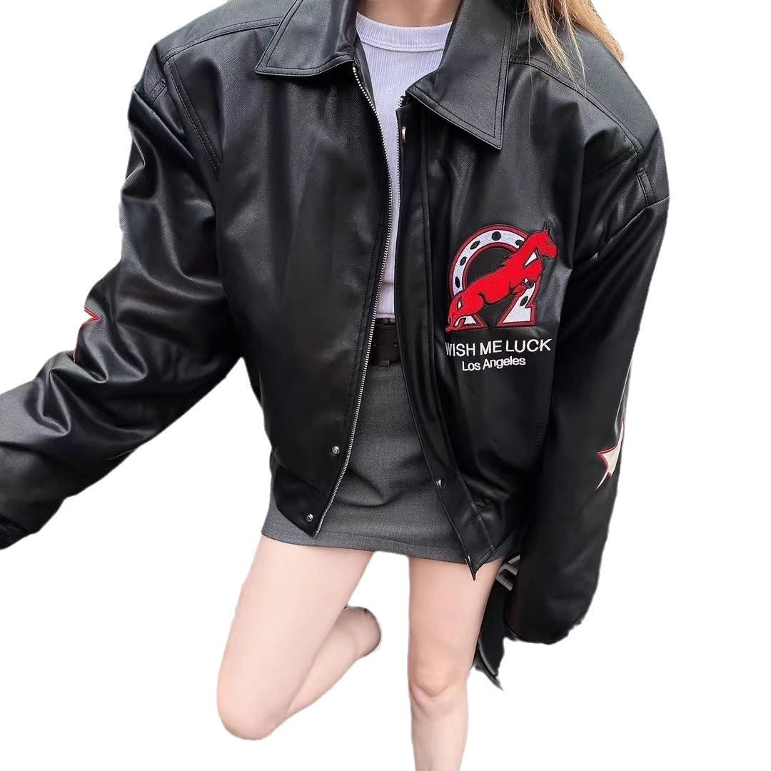 Men's And Women's Embroidered Letters Padded Jacket
