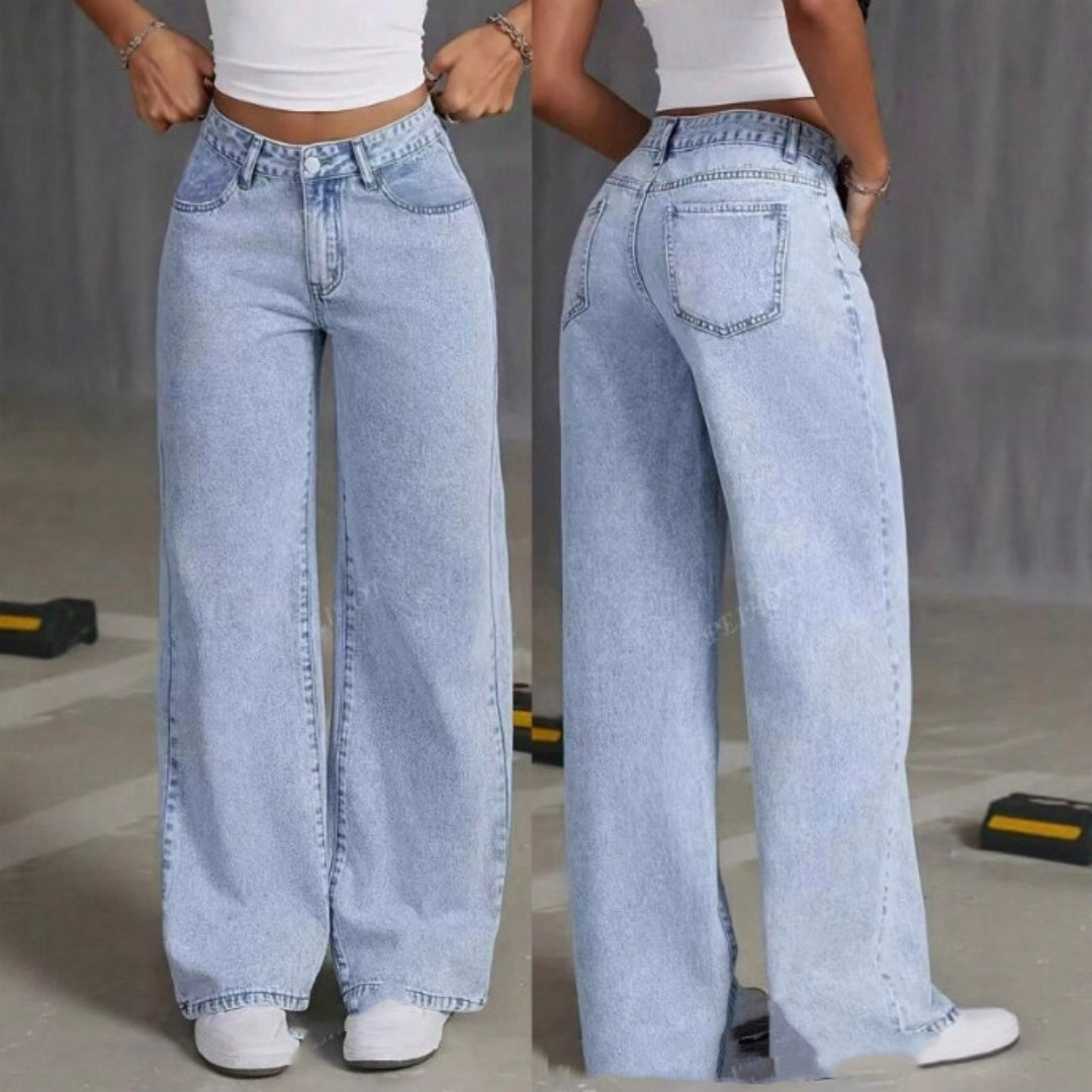 Søde og Krydrede Lige Jeans med Høj Talje til Kvinder