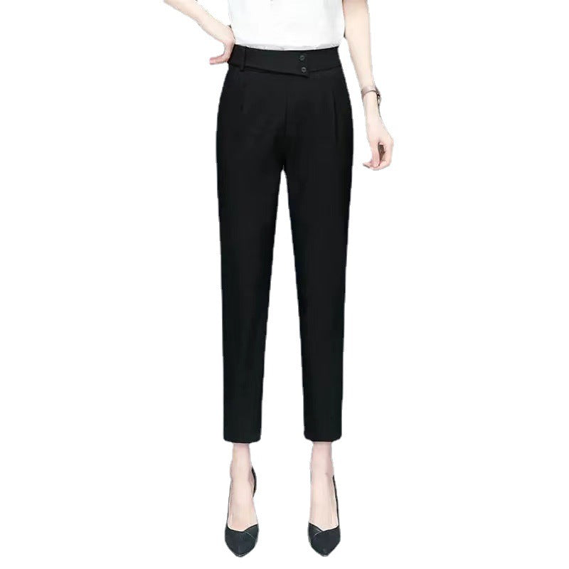 Women's Nine Point High Waist Slim Harem Pants