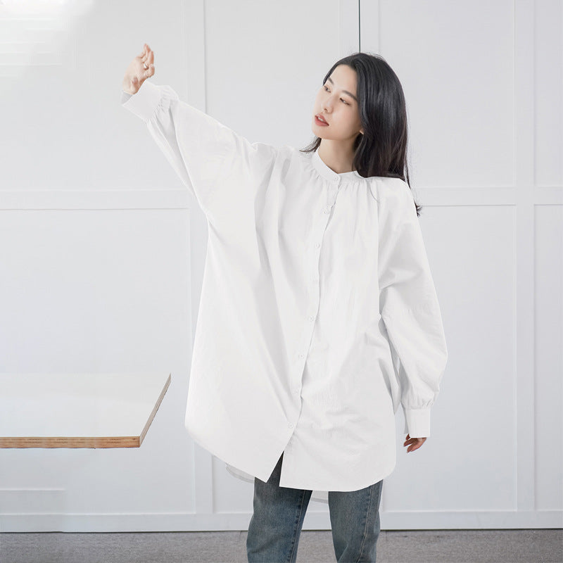 Women's Shirt Dress Cotton Loose Long